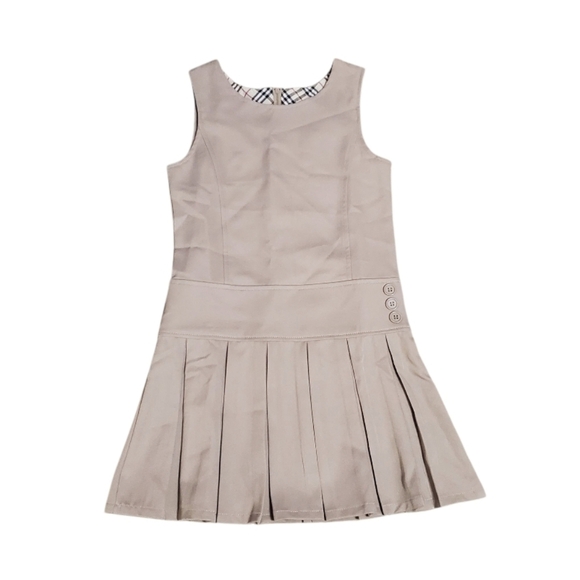 NWT Bienzoe Girls School Uniform Jumper Dress Pleated Skirt 8 - Picture 2 of 5